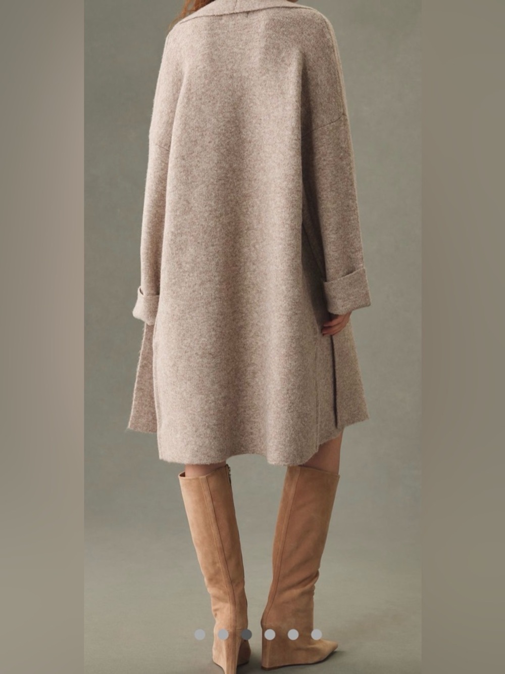 Anthropologie Soft Taupe Knit Cardigan
